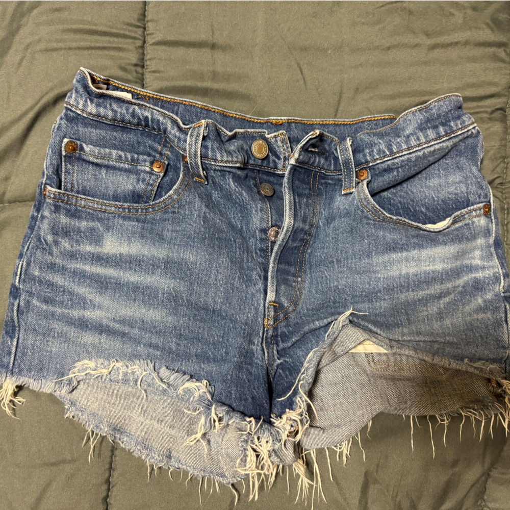 Levi's Blue Denim 501 Shorts